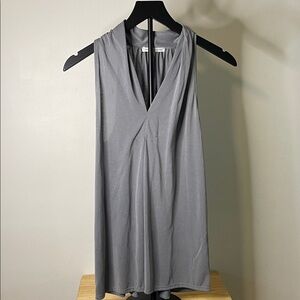 Green Envelope Soft Gray Sleeveless Blouse